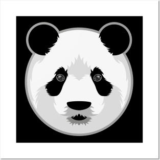 Panda face portrait Posters and Art